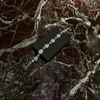 Diamond Cluster Baquette Tennisarmband