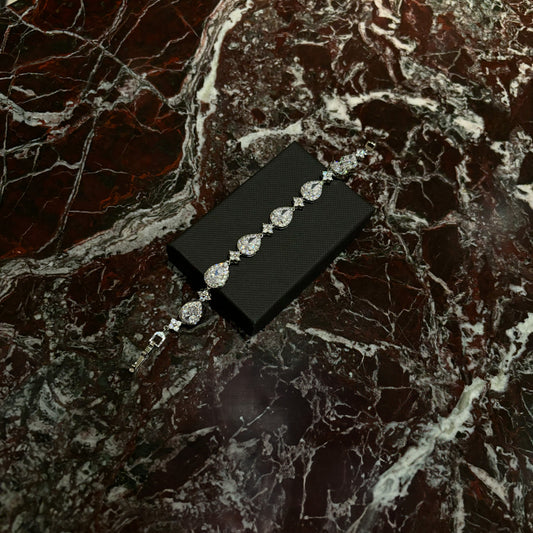 Diamond Cluster Baquette Tennisarmband