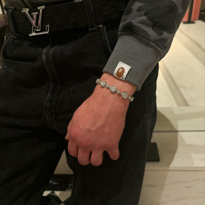 Diamond Cluster Baquette Tennisarmband